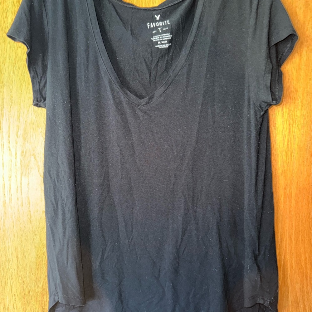 American Eagle Outfitters Black Short Sleeve Tee